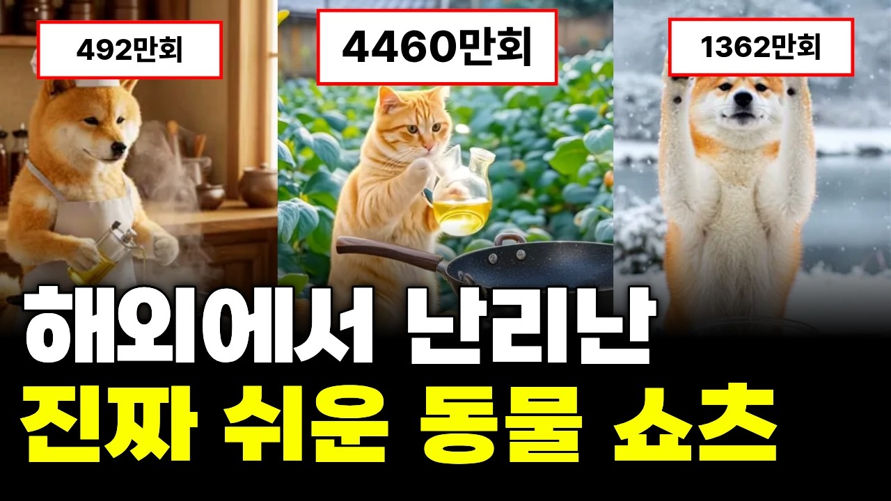 진짜 쉬운 AI 동물 요리 숏폼 만들기 (프롬프트 제공)