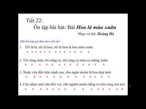 Âm nhạc - Lớp 2 - Tuần 22 - Ôn bài hát Hoa lá mùa xuân học
