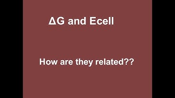 delta G and Ecell