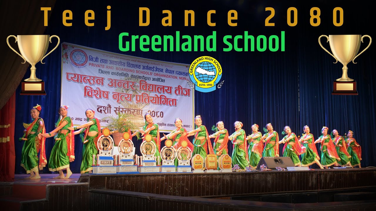 Greenland School teej Dance Competition 2080 - YouTube