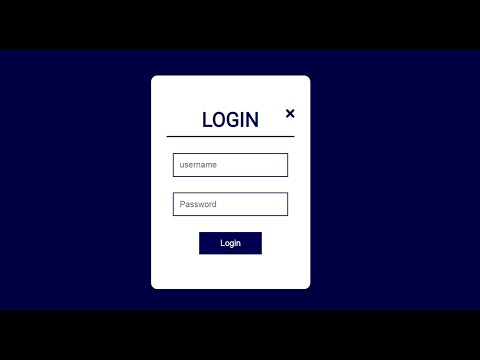 Popup login form