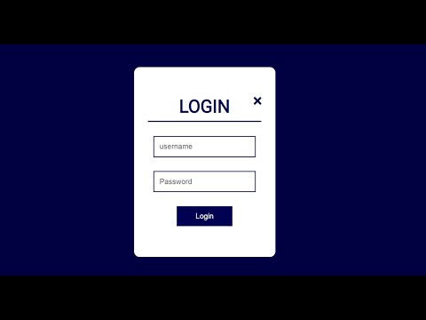 Popup login form with  HTML CSS and JAVASCRIPT