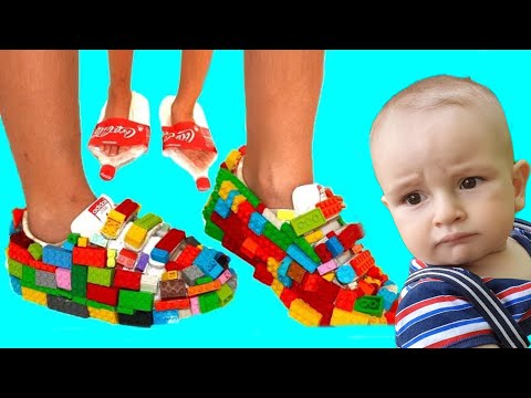 New shoes Lego & Coca Cola shoes | Funny Kids and Alice