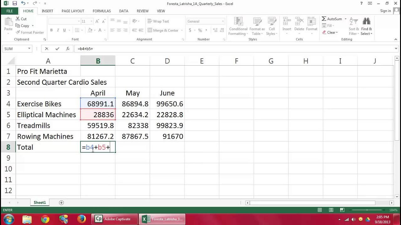 Microsoft excel 2013 completed assignments