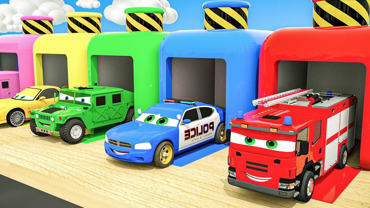 Surprise egg + 5 litte monkey song - Learn color with Easter egg & Fire Truck | Baby Nursery Rhymes