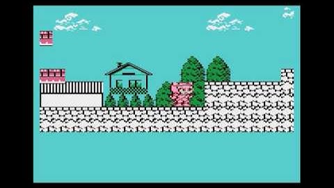 Samurai Pizza Cats - Atari 8-bit Sidescrolling Test