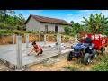 TIMELAPSE - Using a Four Wheel Vehicle to Transport 20 Pigs Home and Build a New House for Them