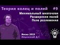 Теория колец и полей 9. Расширения полей. Минимальный многочлен. Поле разложения