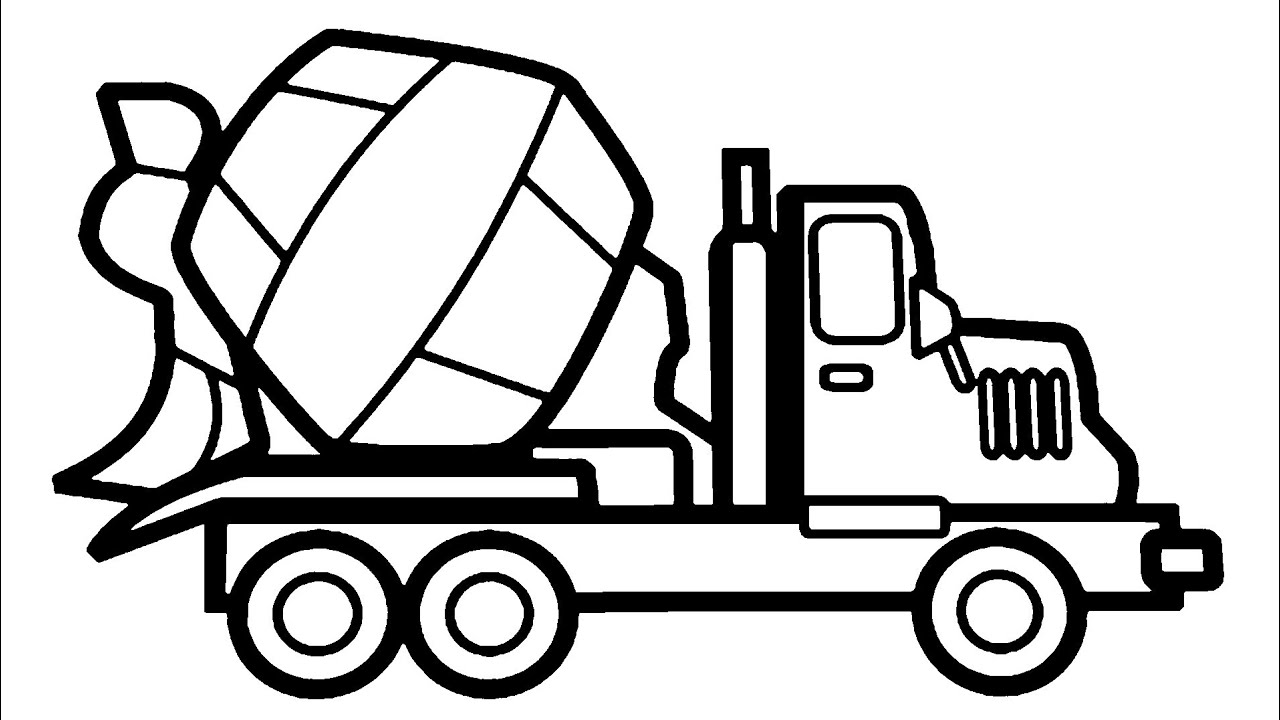 cement truck coloring pages