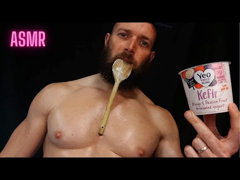 ASMR | Yogurt Eating Sounds With Spoon Licking | ASMR Mouth Sounds