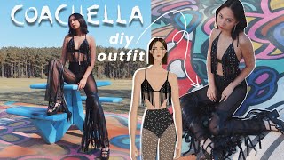 Making an Outfit for Coachella FULL PROCESS!!  (easy 1 DAY PROJECT for music festival clothing!)