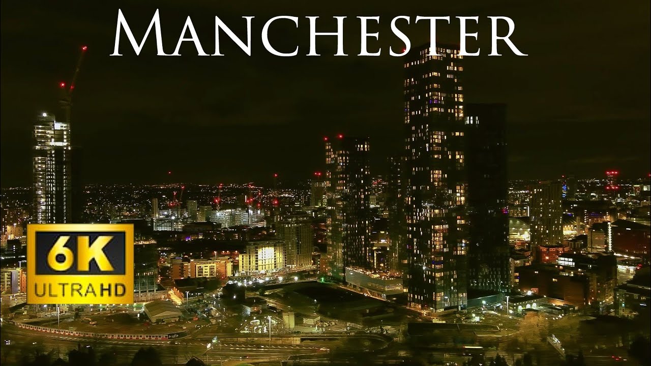 Manchester 6k City Centre Drone Video Evo 2