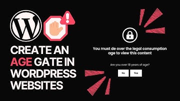 How To Create an Age Gate in WordPress Websites For Free? (Simple) Age Verification Check