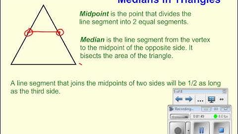 Geometric Relationships 7.4 Midpoints and Medians in Triangles