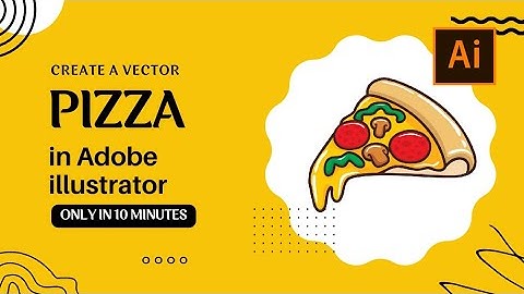 Adobe Illustrator tutorial | Create a vector pizza | learn graphic design