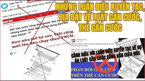 Những luận điệu xuyên tạc, bịa đặt về Luật căn cước, Thẻ căn cước