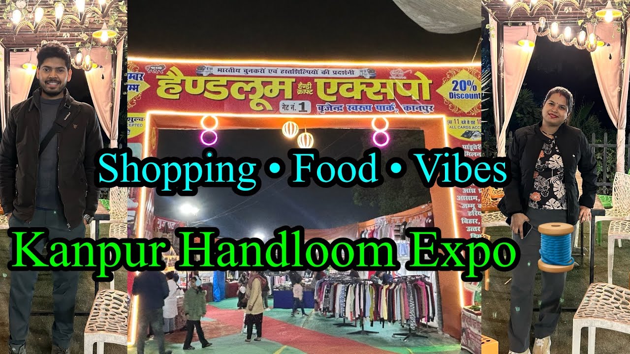 Kanpur Handloom Expo 2025 | Wife ke Sath Evening Tour 🛍️✨ | Brijendra Swaroop Park Kanpur