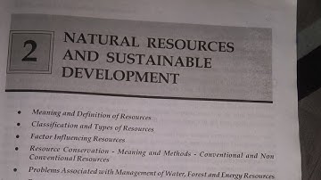 FYB.COM SEM 1 ||CHAPTER 2 NATURAL RESOURCES AND SUSTAINABLE DEVELOPMENT || E.V.S|| MANAN PRAKASHAN||