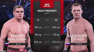 Sergei Pavlovich vs Alexander Volkov | UFC 5 Full Fight | All Russian SHOWDOWN!!!