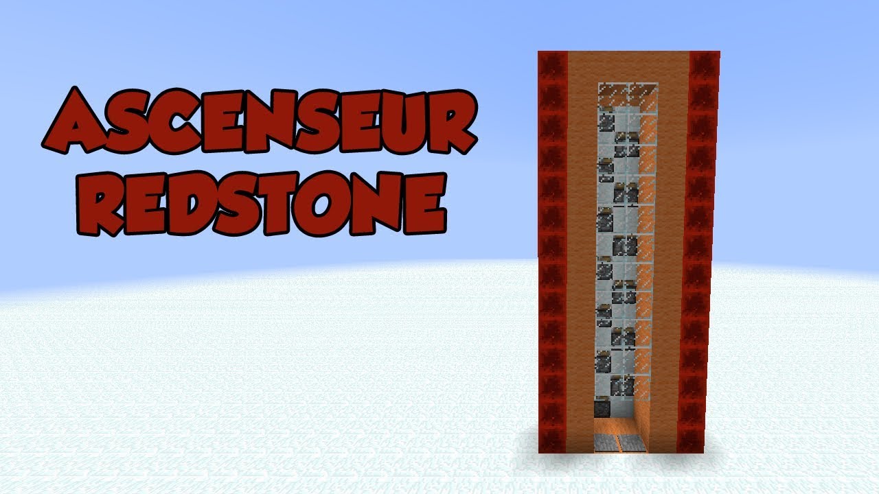 TUTO - Comment faire un ascenseur dans Minecraft - YouTube