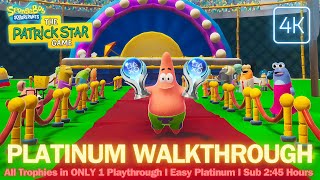 The Patrick Star Game 100% Platinum Walkthrough All Trophies & Achievements In 1 Playthrough