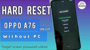 OPPO A76 (CPH2375) HARD RESET EASY METHOD WITHOUT PC |SCREEN PASSWORD UNLOCK 🔓 2024