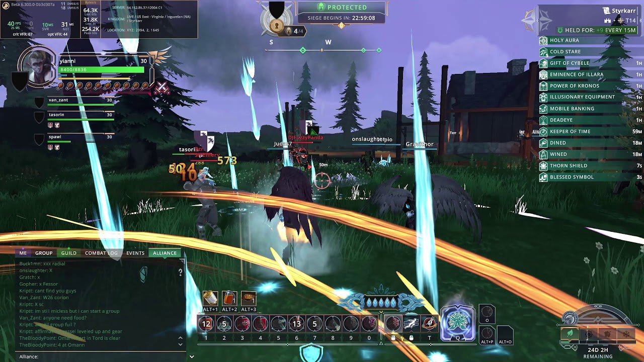 Crowfall - Death open field fights vs HAX | Archmage