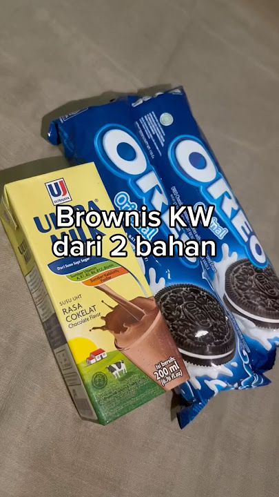 Brownis simpel 2 bahan #oreo #ultramilk #brownies