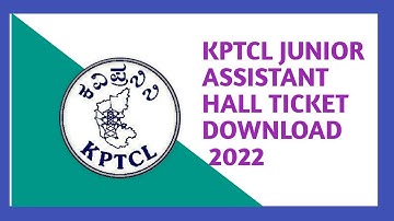 KPTCL Junior Assistant Admit Card download | KPTCL JA Hall ticket Download 2022 in kannada |