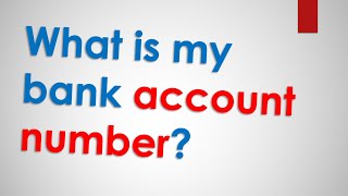 ما هو رقم حسابي البنكي؟