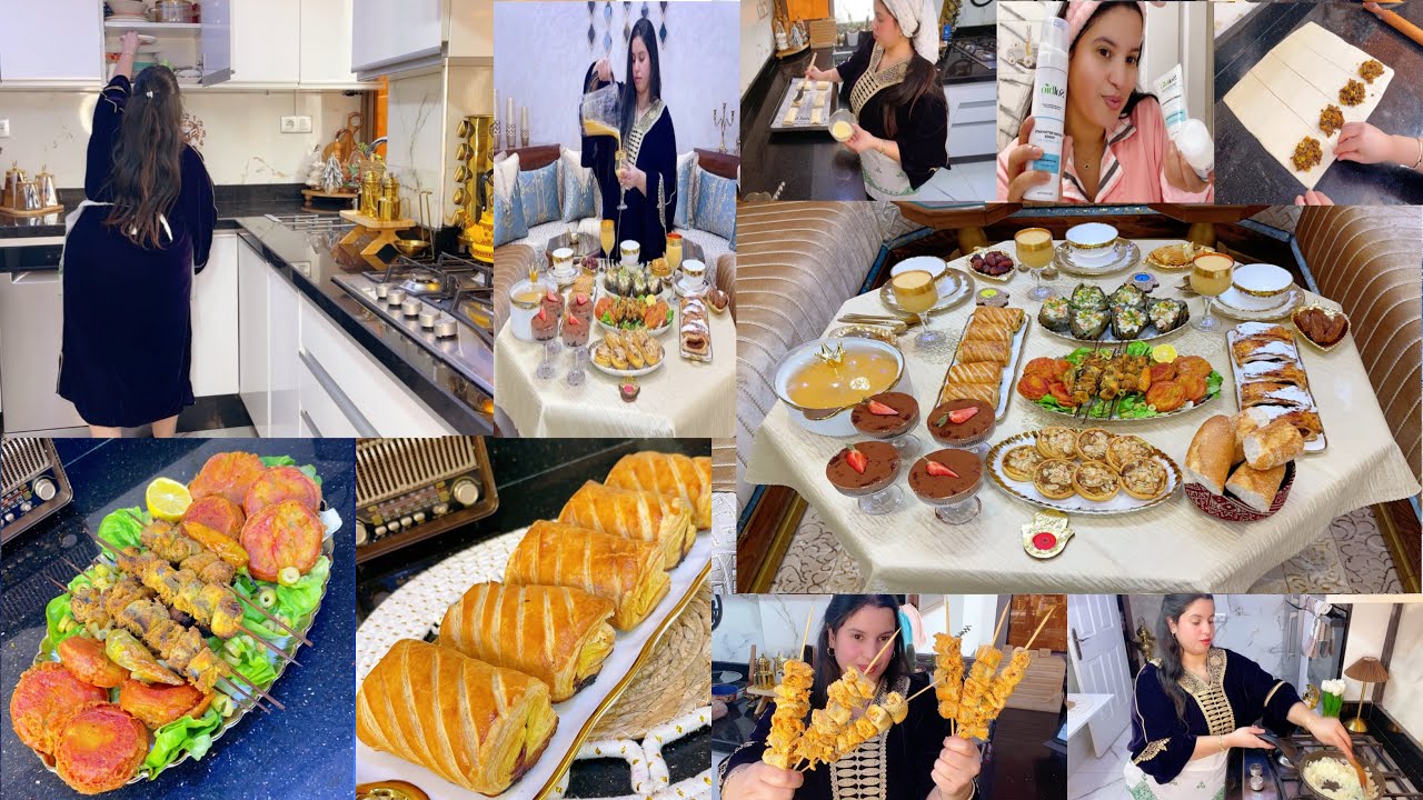 روتين رمضاني🌛طاولة فطور من عجينة وحداة حضري ملح وحلو كيش مذاق بسطية بروشيط سردين تحلية شربة 