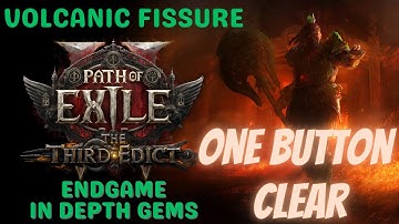 Volcanic Fissure One Button Clearing | No Warcry Cooldown | POE 2 | Titan Warrior Pushing Endgame