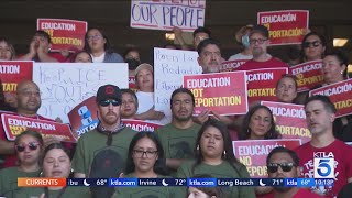 Rally held for LAUSD student detained by ICE