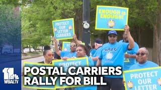 Postal carriers rally for bill to deter assaults, robberies