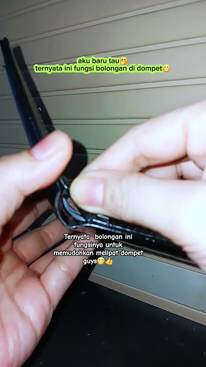 Ternyata ini fungsi bolongan didompet guys👇 untuk memudahkan saat melipat dompet.😁 #viralvideo