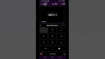 Math Tricks - Training mode - Square numbers between 100 and 109 - level 057 (Number Keyboard)