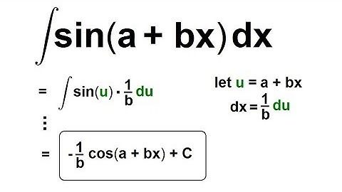 Calculus 2: How Do You Integrate? (96 of 300) Find the Integral of [sin(a+bx)]dx=?
