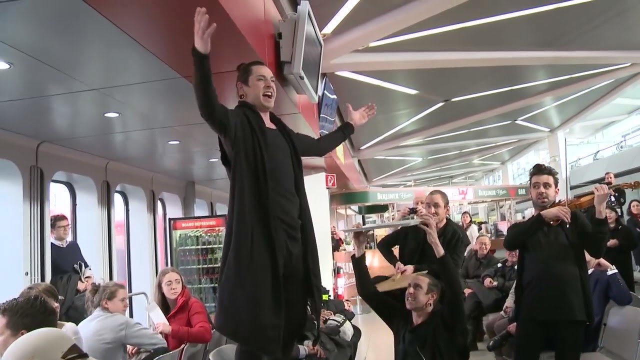 Johannes Dunz sings Rossini's 'Largo al factotum' at an airport | Pop-up Opera | OperaVision | 92.9K subscribers | 860,159 views | August 23, 2019