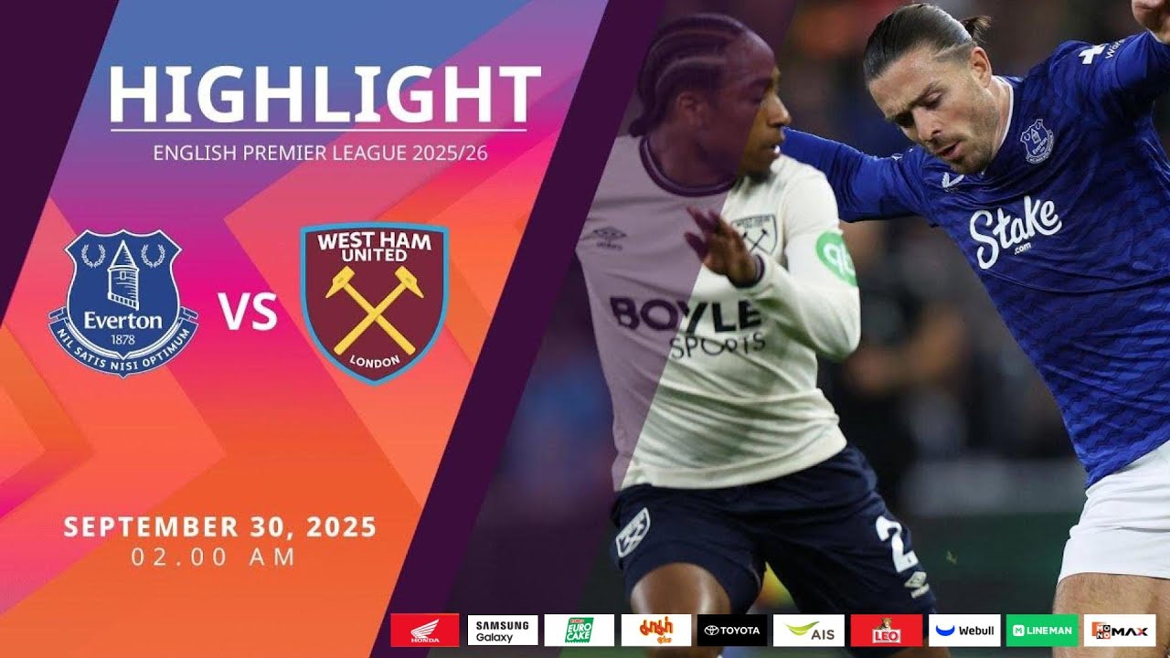 [Highlight] PremierLeague : เอฟเวอร์ตัน vs เวสต์แฮม (30-09-68)