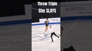 Peng & Wang Throw Triple ISU Worlds 2024 #worldsmtl24  #pengwang #shorts