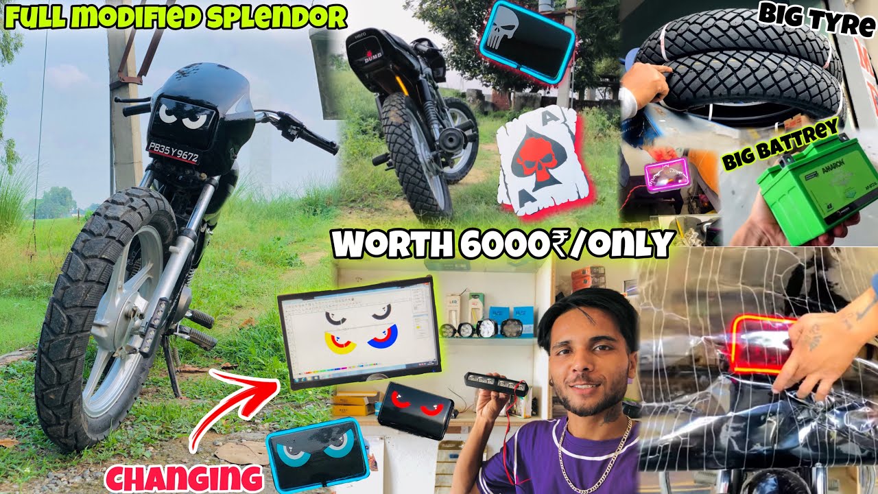 Full Modified Splendor😍 || Worth 6000₹/ Only😱 || Splendor Modified On ...