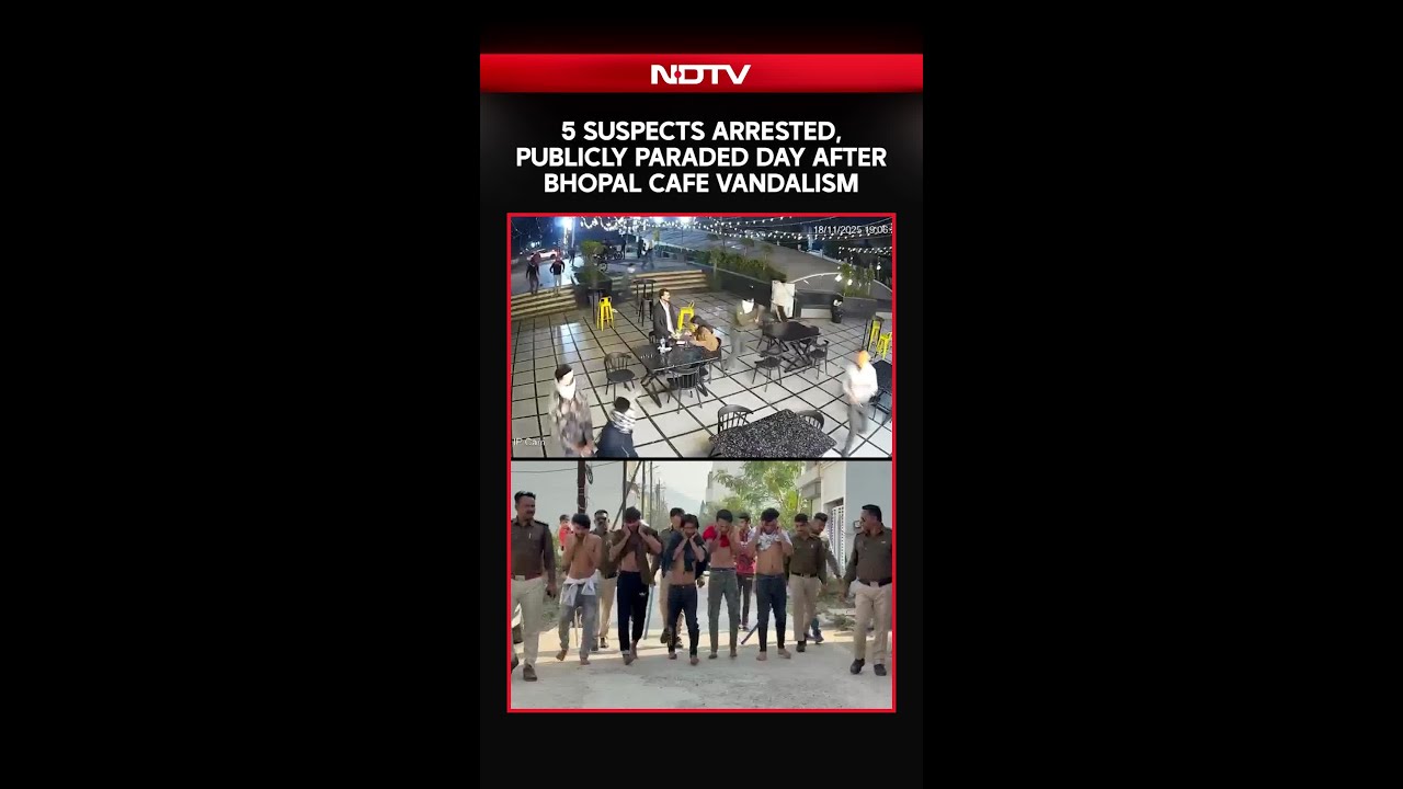 5 Suspects Arrested, Publicly Paraded Day After Bhopal Cafe Vandalism