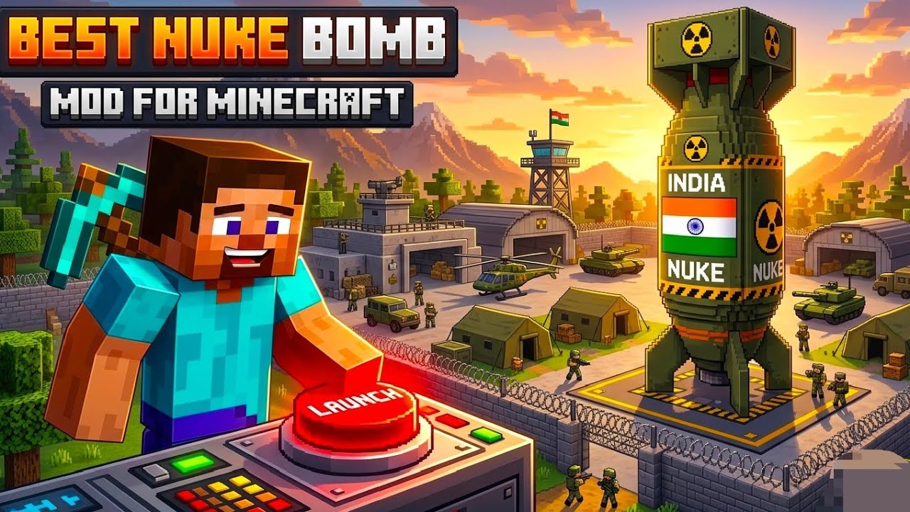Best Nuke Bomb Mod For Minecraft☢️ (Nuclear☢️ Bomb💣 Mod Minecraft) # ...