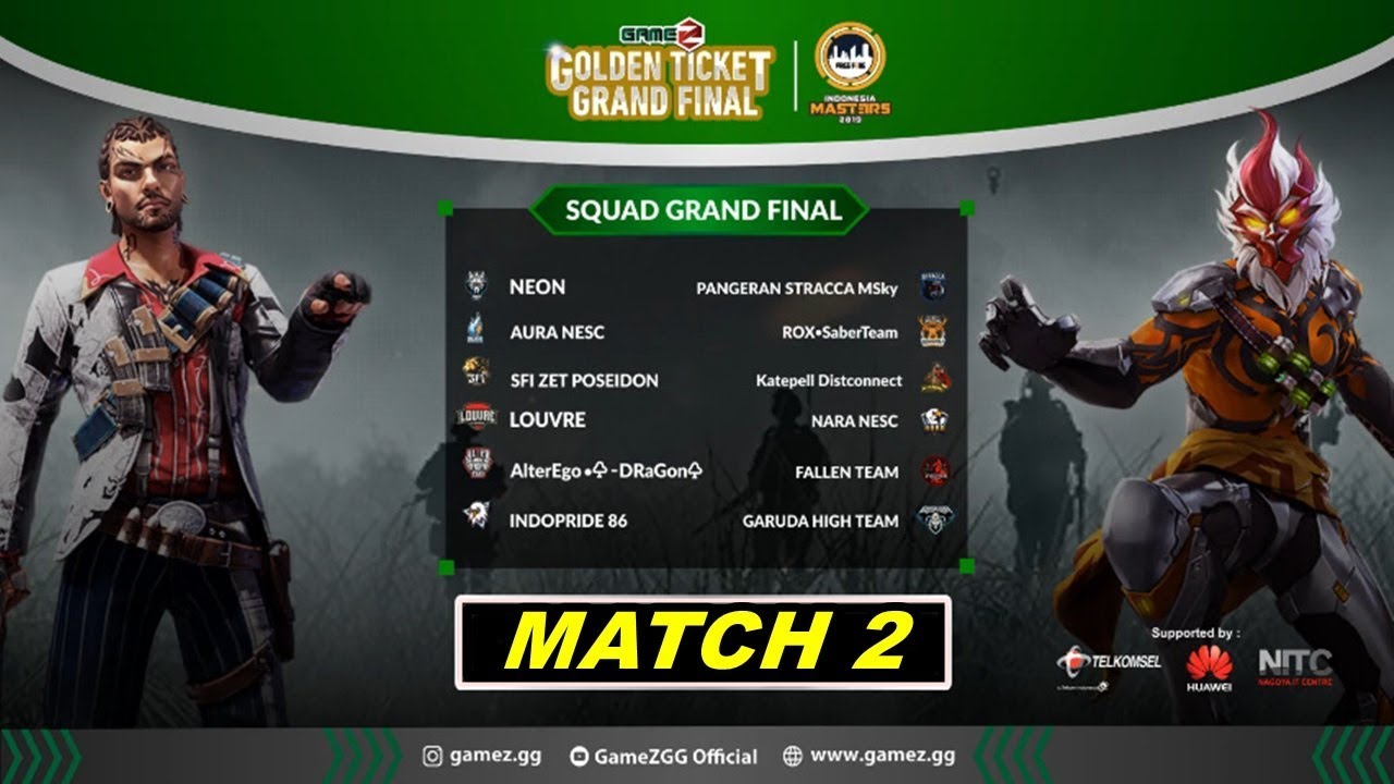 FREE FIRE GAMEZ GOLDEN TICKET SQUAD | GRAND FINAL MATCH 2 - YouTube