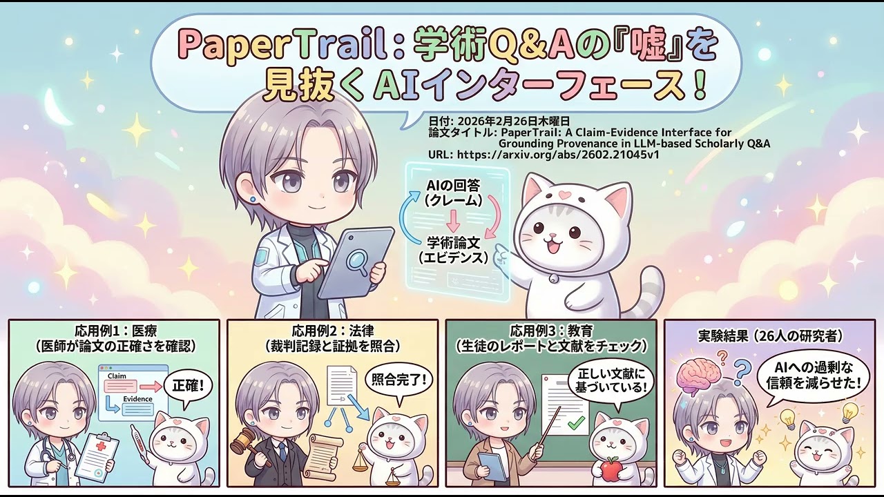 【AIの嘘】最新技術PaperTrailで論文情報の真偽を見抜け！