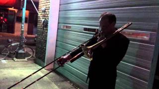 Busking on Frenchmen Street in front of a Firehouse