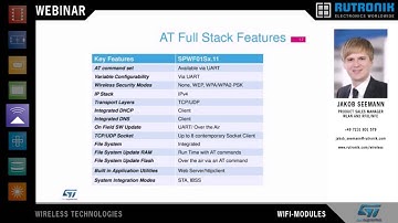 Webinar - STMicroelectronics WiFi Modules