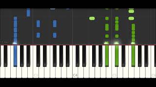 Joel Corry x RAYE x David Guetta - Bed (Piano Solo) Synthesia
