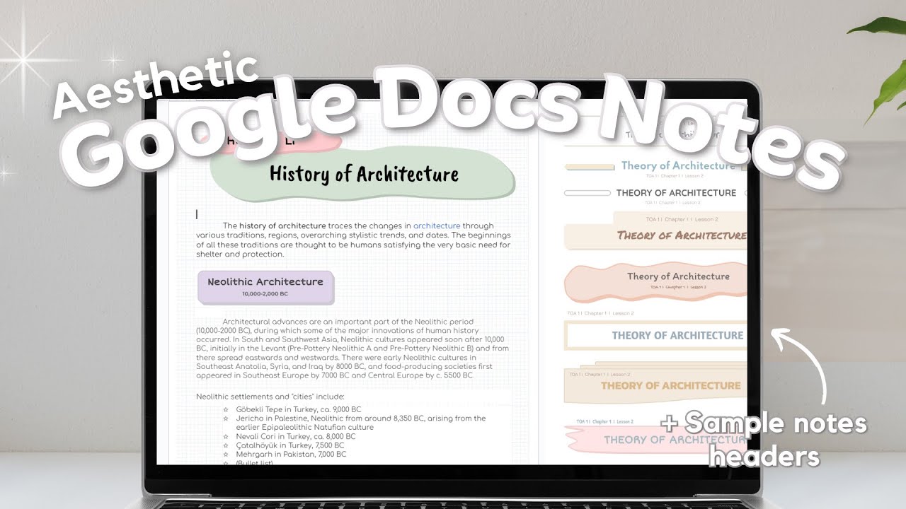 HOW TO ACHIEVE AESTHETIC NOTES IN GOOGLE DOCS I Tips to take notes in ...