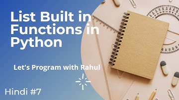 List Built-In Functions in Python | Python Programming to Advance | Let